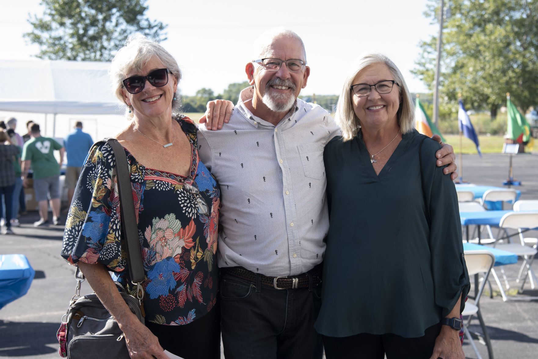 Susan Cutler, John and Carol Mangles